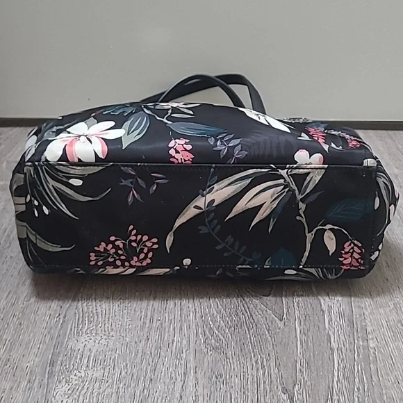 Kate Spade Black Floral Wilson Road Alyse Botanical Flower Purse - Picture 4 of 6